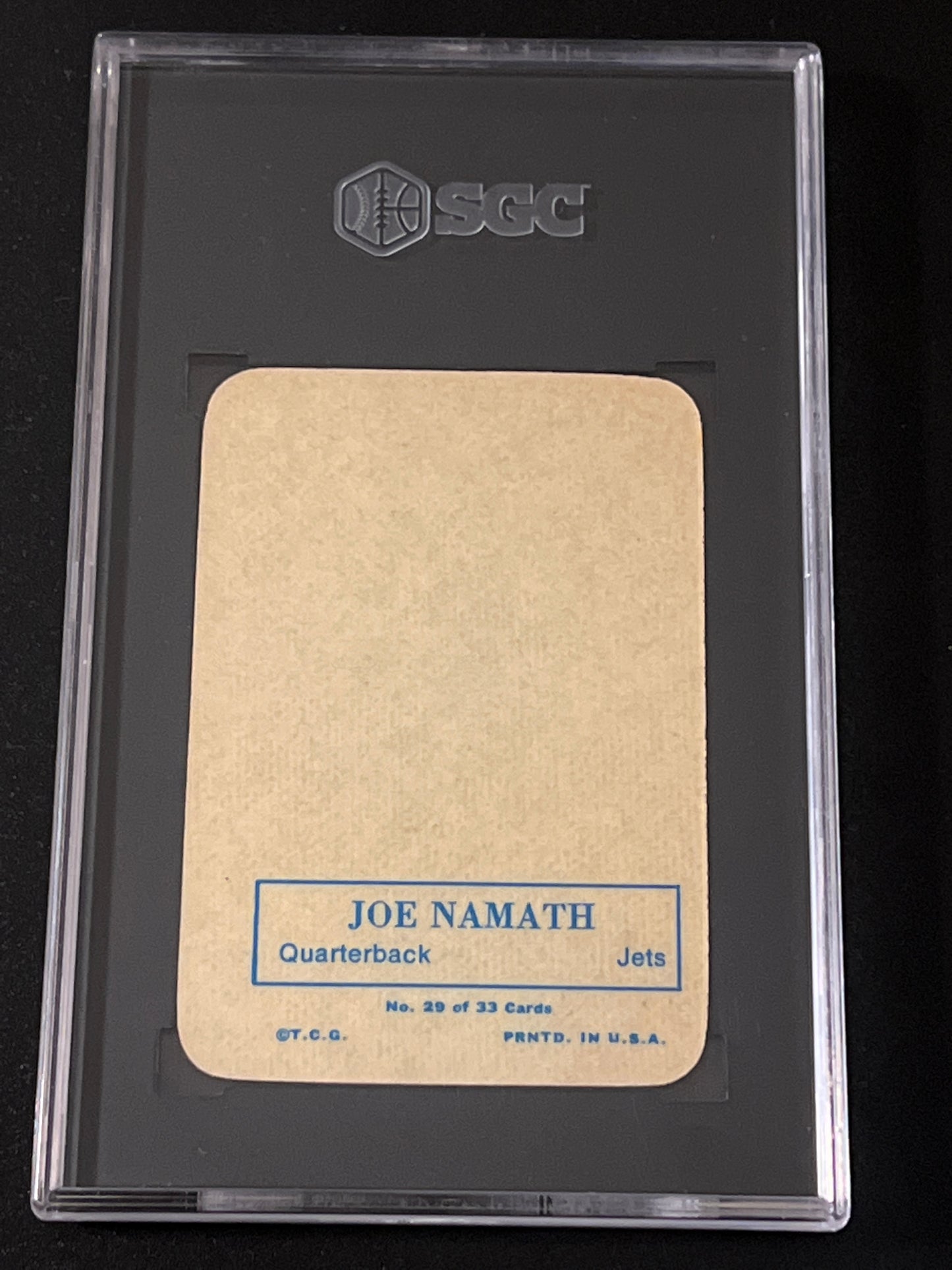 1970 Topps JOE NAMATH  - #29 - SGC 6