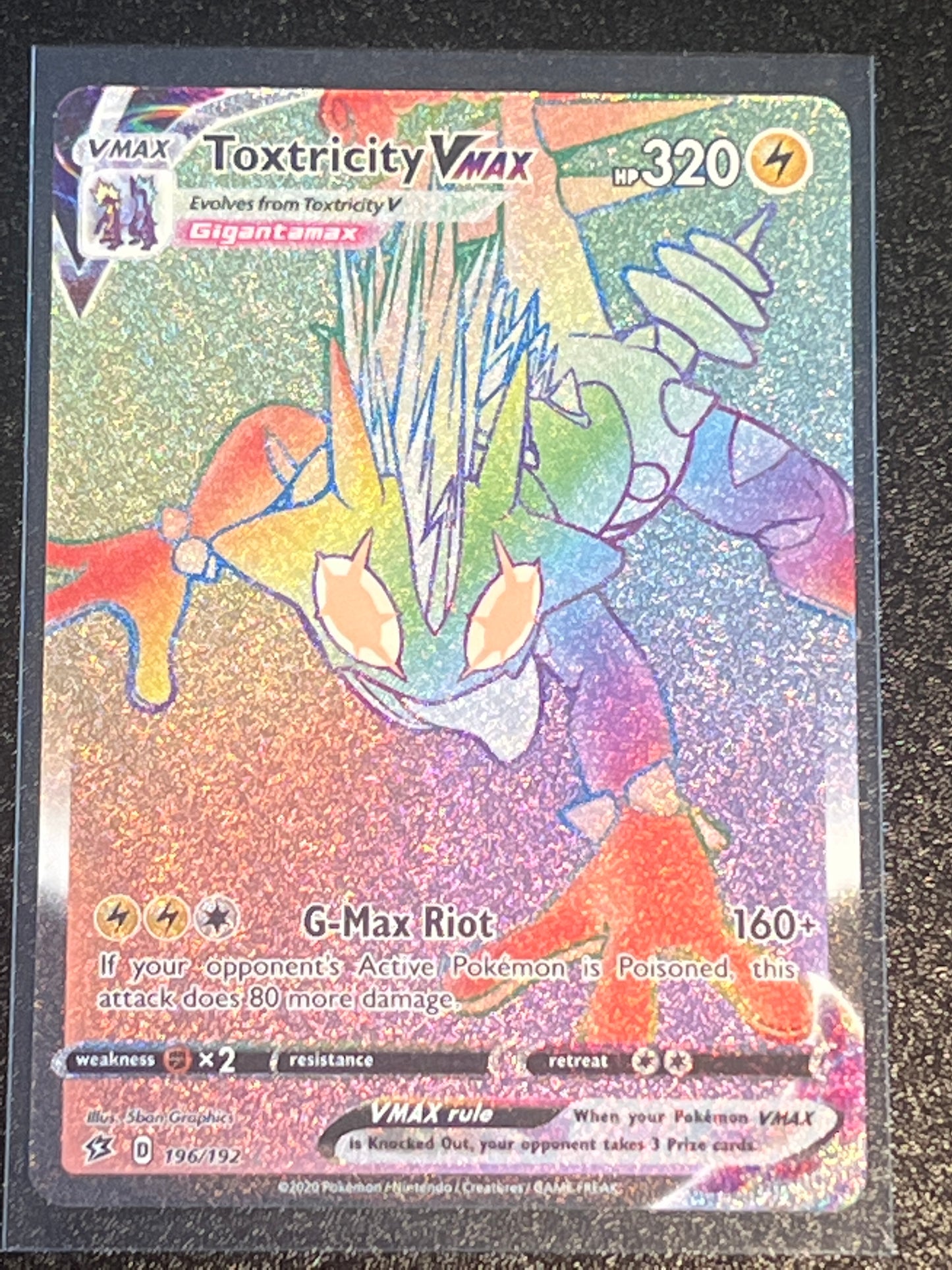 2020 Pokemon Toxtricity Vmax - Secret Rare - #196