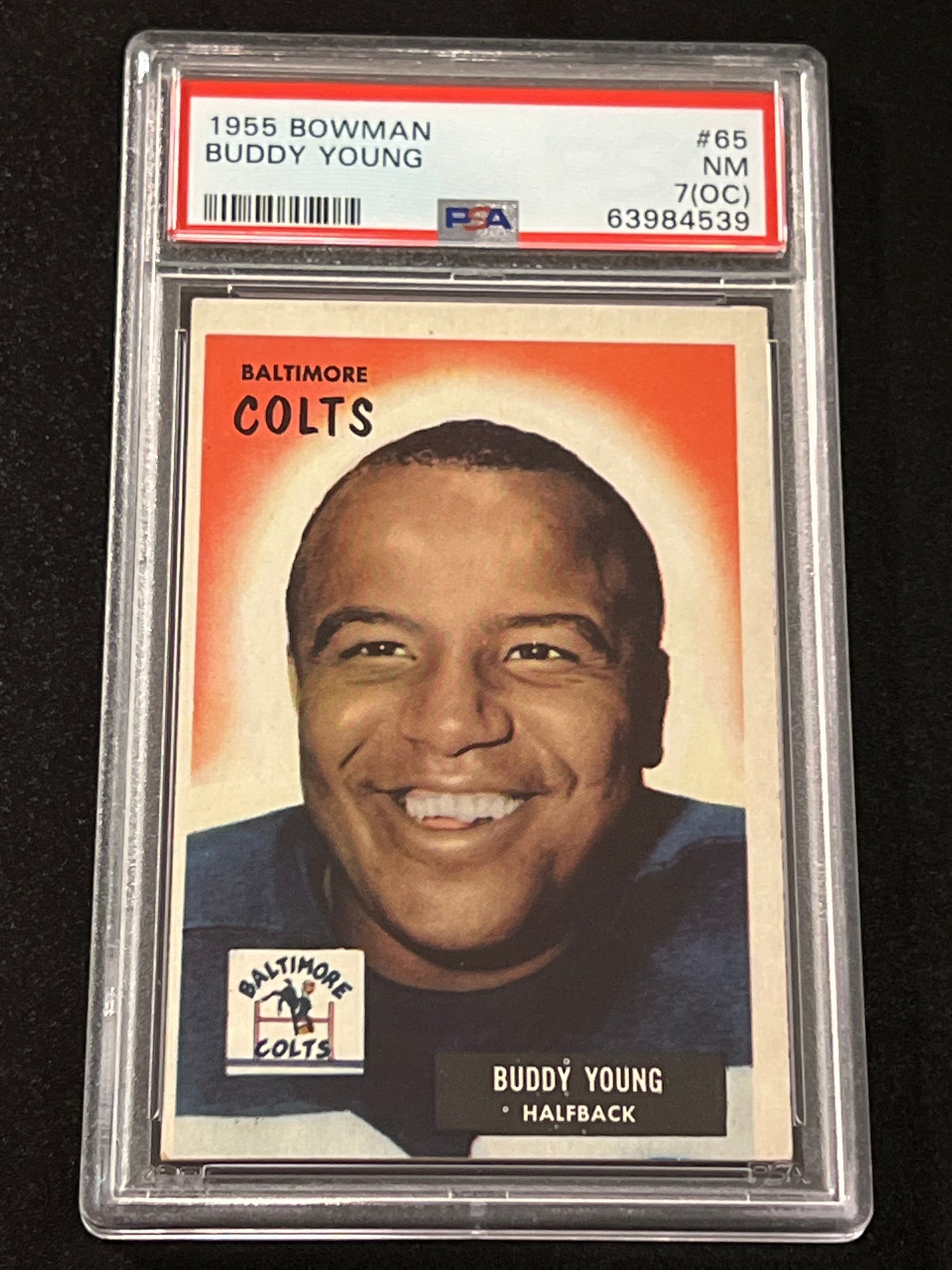 1955 Bowman BUDDY YOUNG - PSA 7(OC)