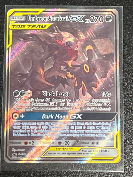 2020 Pokemon UMBREON & DARKRAI GX - Holo - #SM241