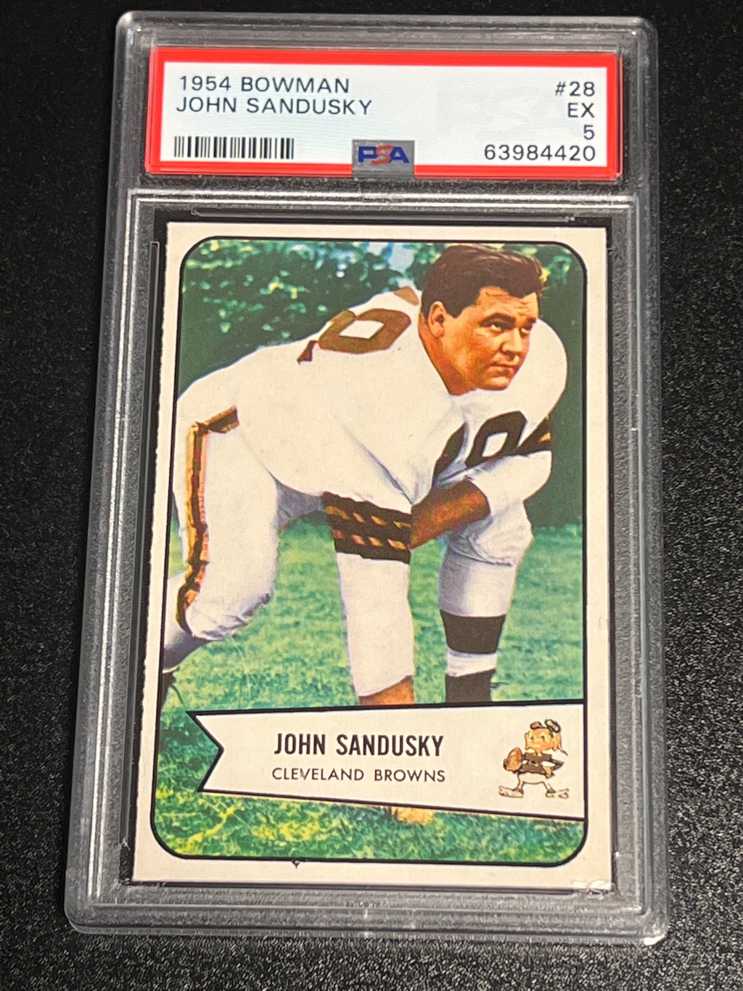 1954 Bowman JOHN SANDUSKY  - #28 - PSA 5