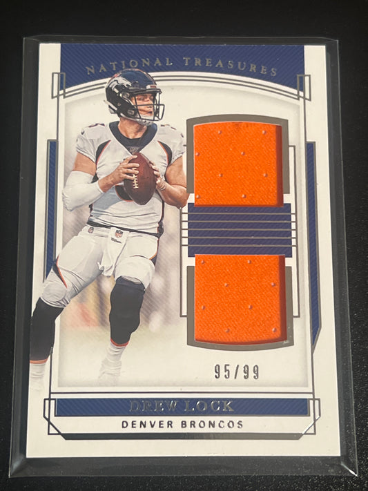 2019 Panini Nat. Treas. DREW LOCK 95/99 Patch Card #RDM-4