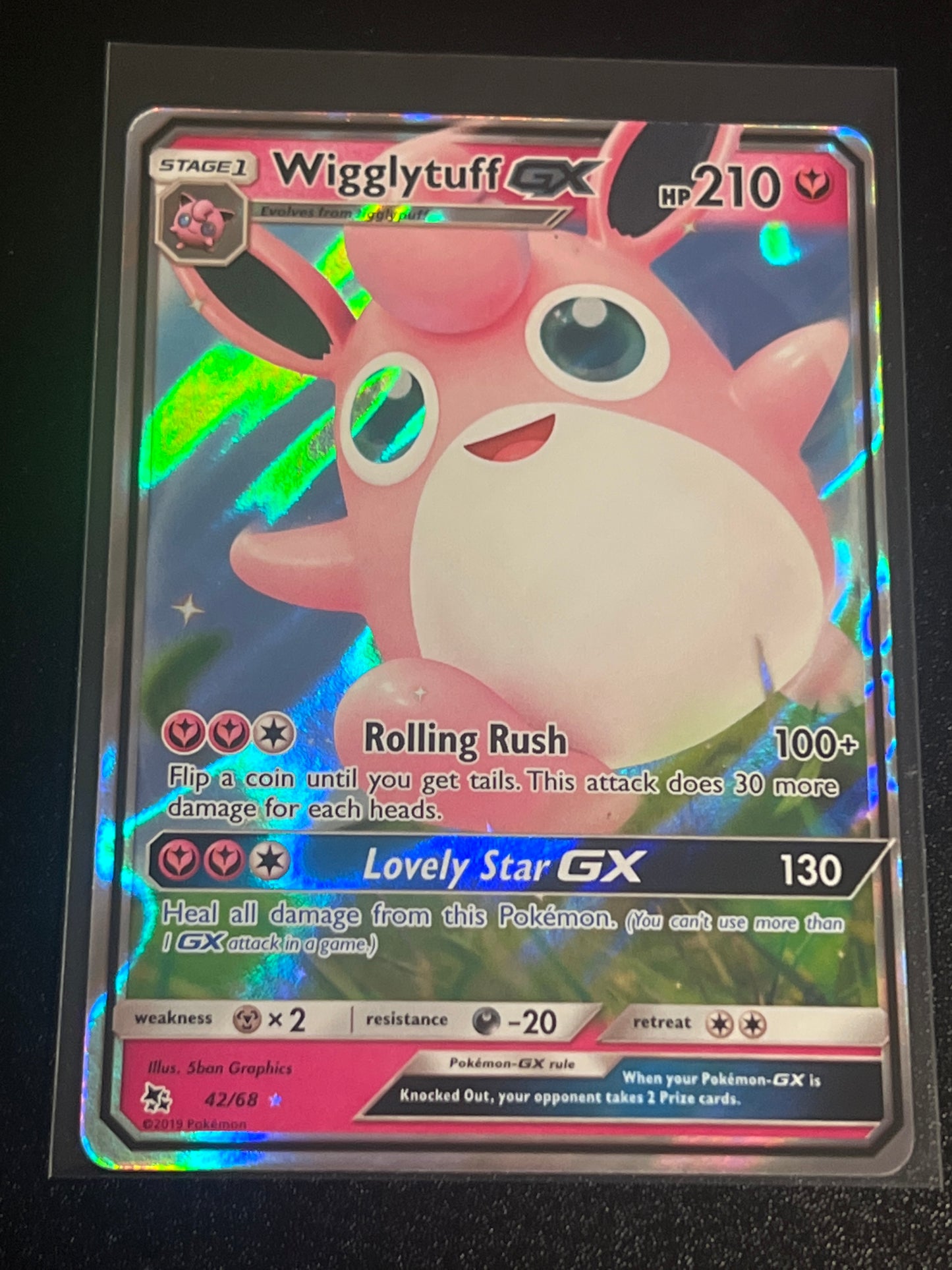 2019 Pokemon WIGGLYTUFF GX - Holo - #42