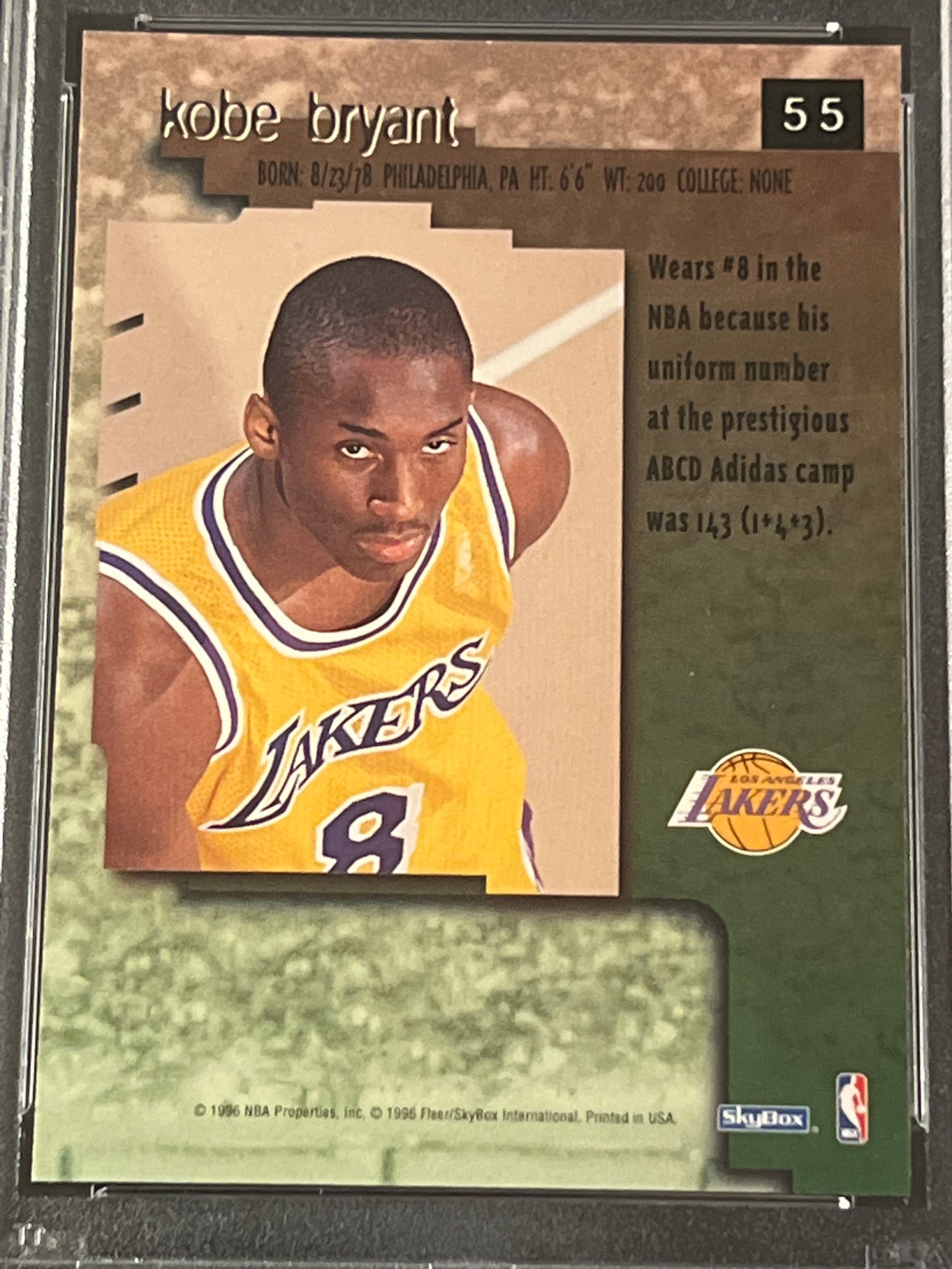 1996 Skybox Premium - KOBE BRYANT - RC - #55 - PSA 9