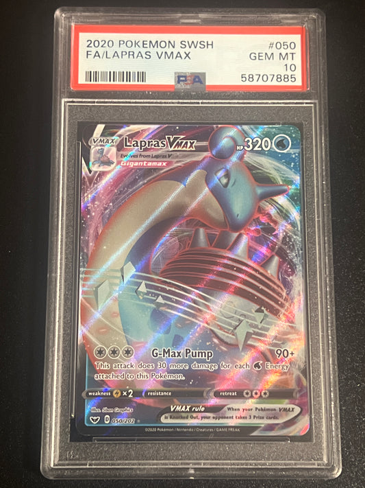 2020 Pokemon Lapras VMAX - #50 - PSA 10