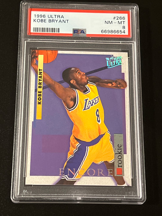 1996 Ultra - KOBE BRYANT - RC - #266- PSA 8