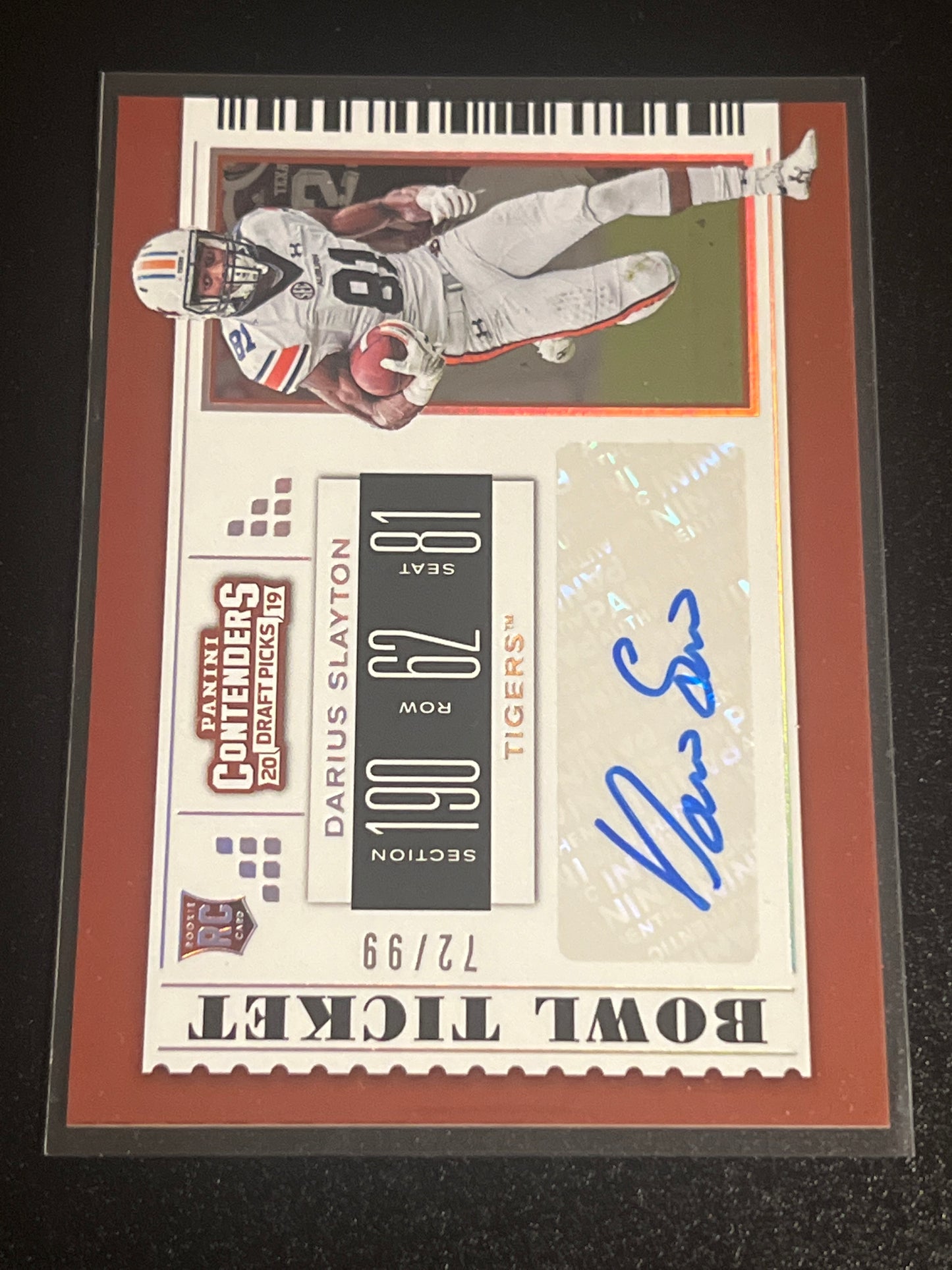 2019 Panini Contenders Draft Picks DARIUS SLAYTON - RC - Auto - 72/99 - #282