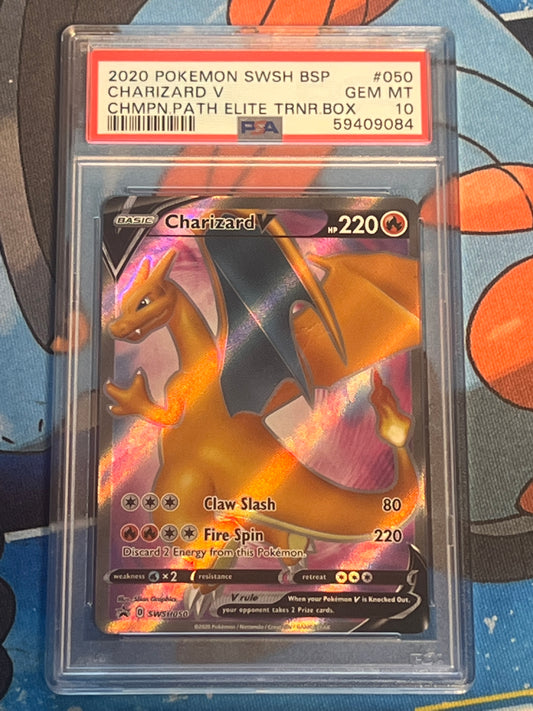 2020 Pokemon Charizard V - Promo - Graded PSA 10 - SWSH050