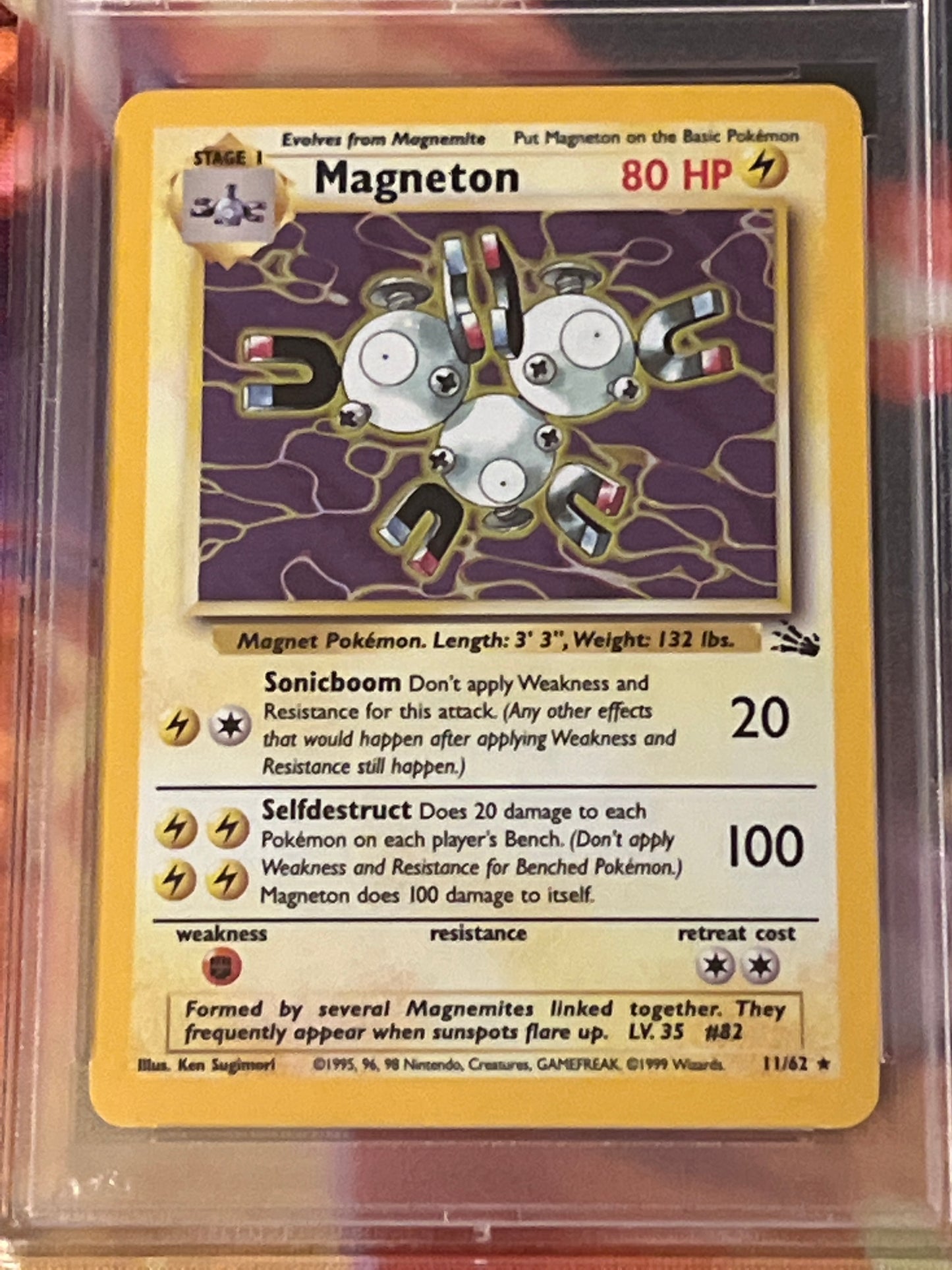 1999 Pokemon - Magneton - Holo - Graded PSA 8 - #11