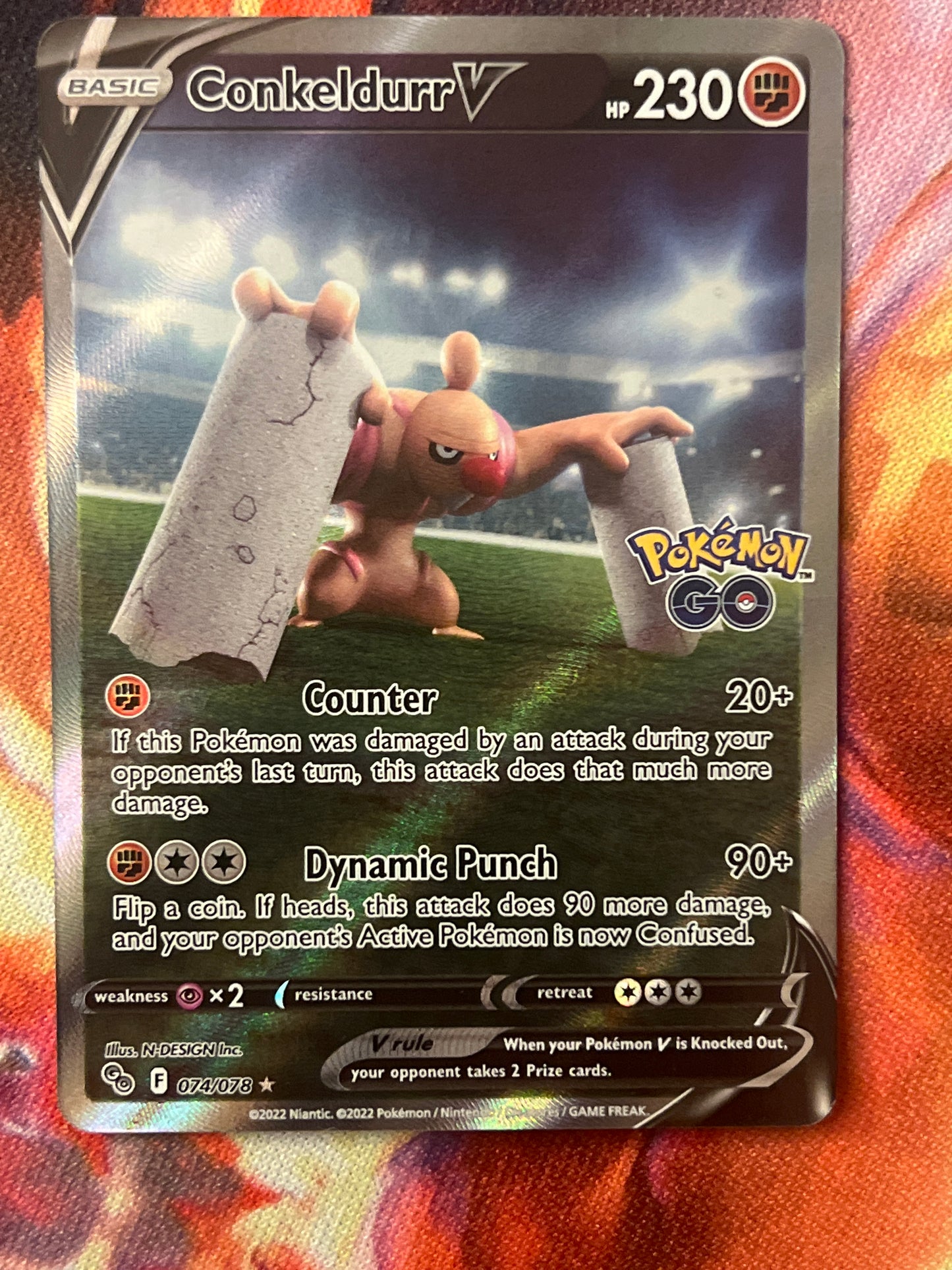 2022 Pokemon Conkeldurr V - Holo - Ultra Rare - #74