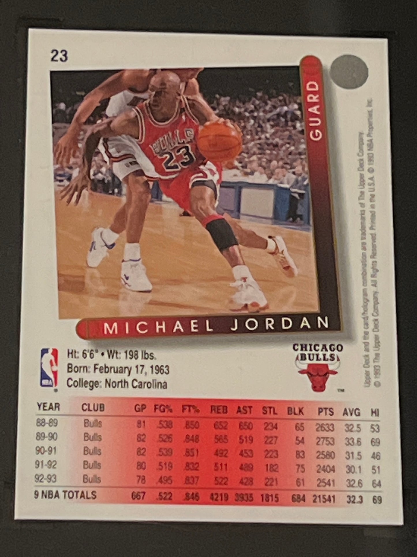 1993-94 Upper Deck MICHAEL JORDAN - #23 - SGC 10