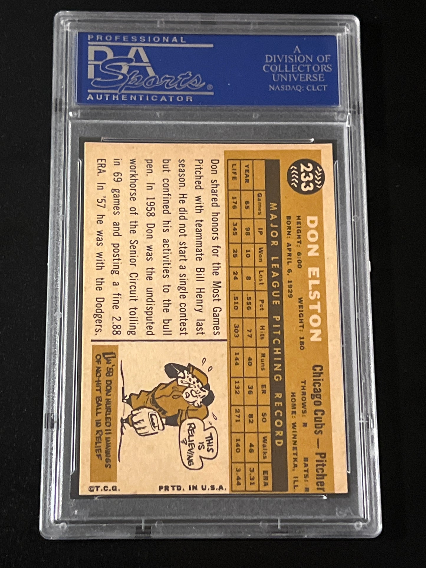 1960 Topps DON ELSTON - PSA 8 #233