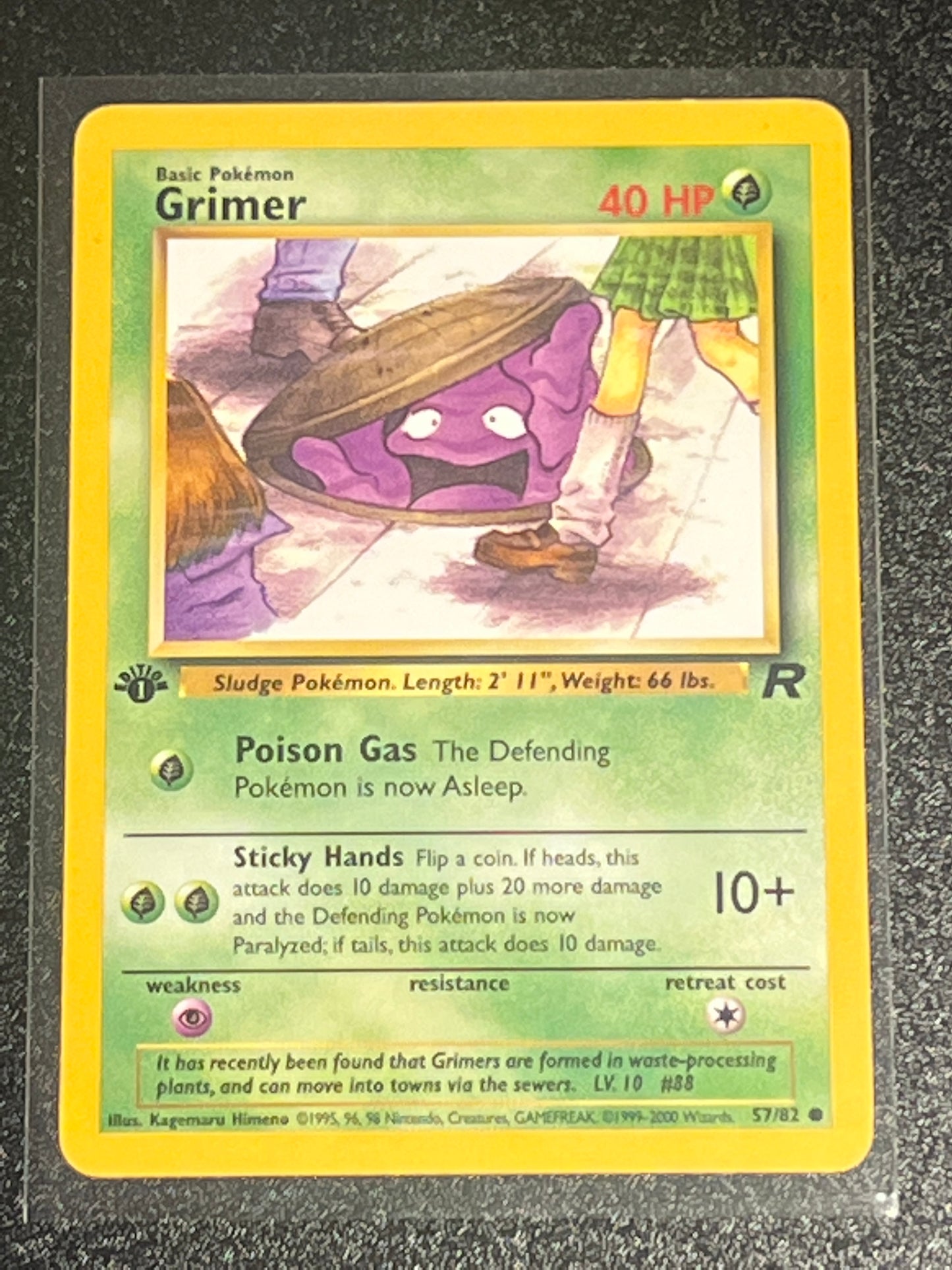 1999-2000 Pokemon "Banned" GRIMER - First Edition - #57