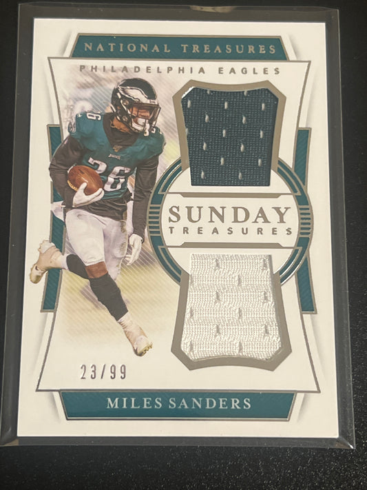 2020 Panini Nat. Treas. MILES SANDERS - Patch Card 23/99 #ST-MS