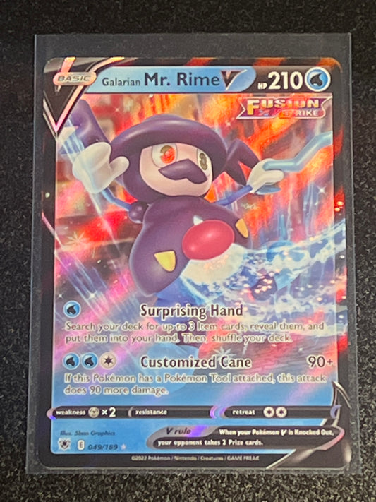 2022 Pokemon Galarian Mr. Rime V - Ultra Rare - #49