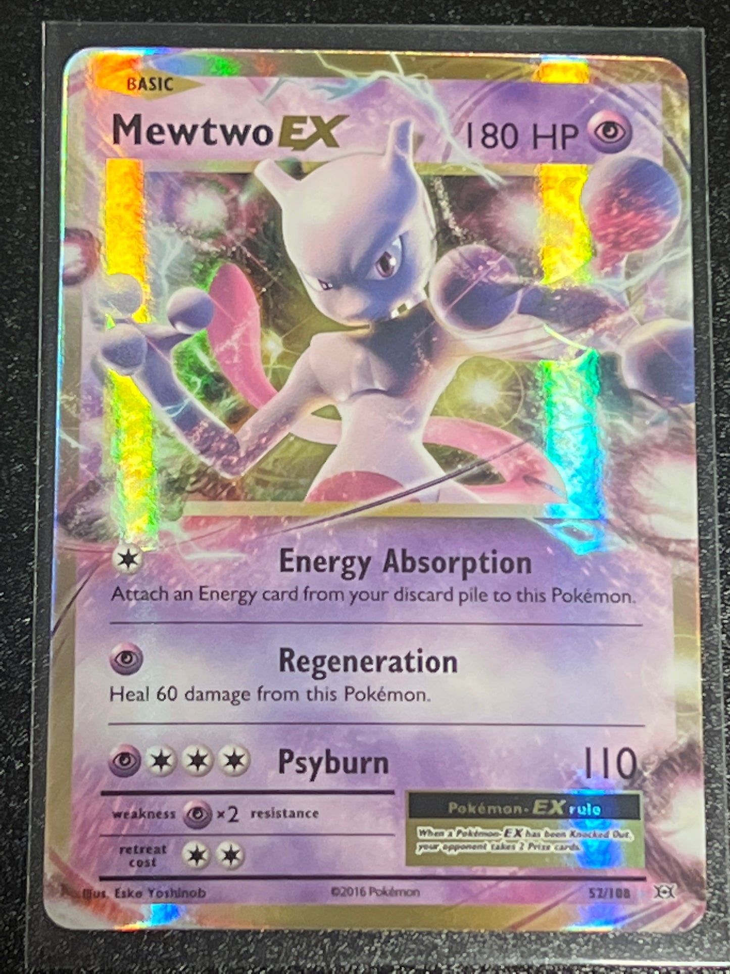 2016 Pokemon MEWTWO EX - Holo - #52