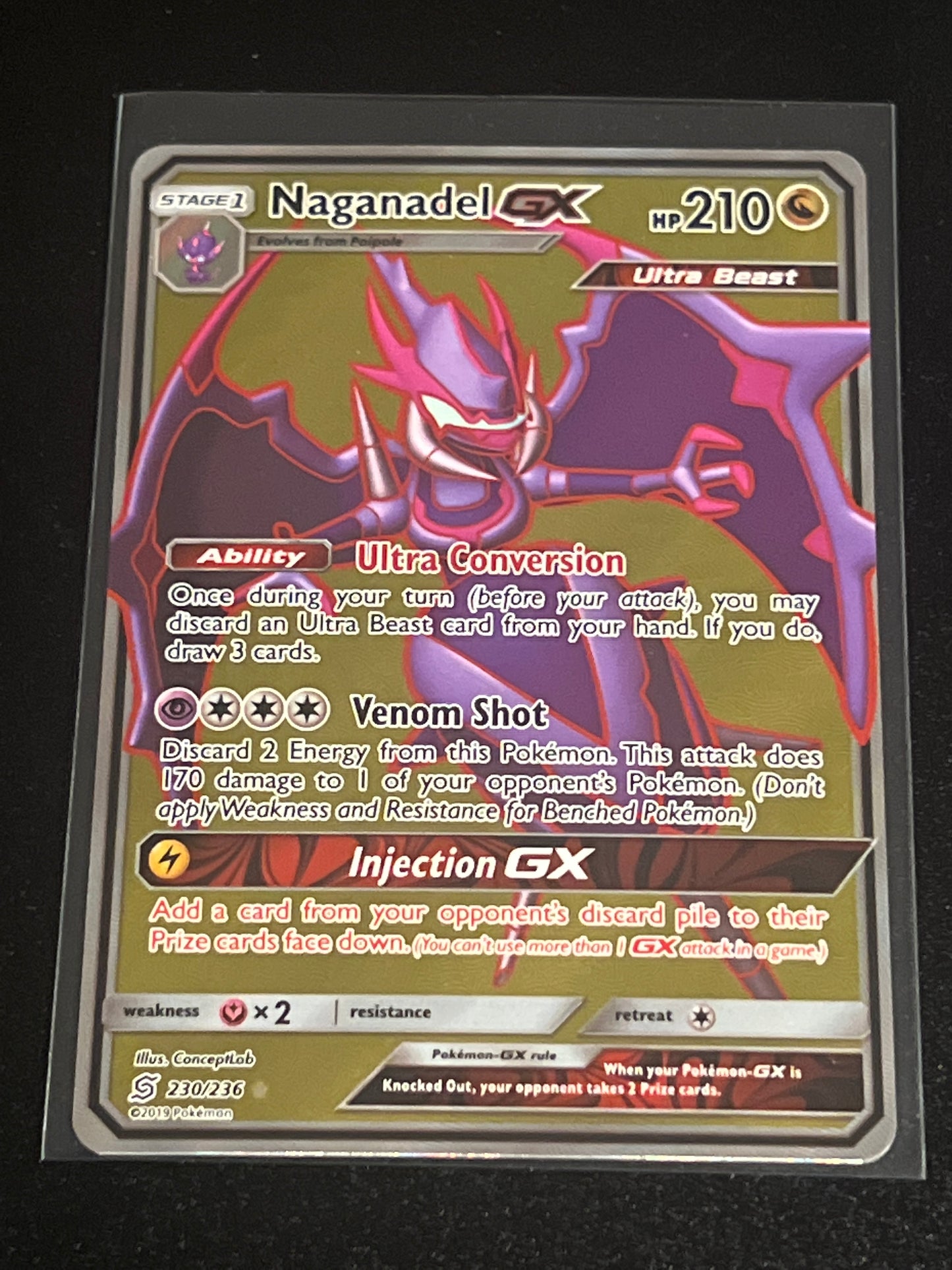 2019 Pokemon NAGANADEL GX - Holo- #230