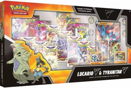 2022 Pokemon Lucario V & Tyranitar V Heavy Hitters Premium Collection (14 Packs)