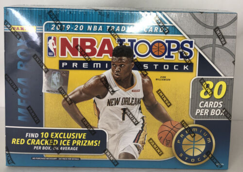 2019-2020 NBA HOOPS Premium Stock - Mega Box - NBA Trading Cards (10 Packs/80 Cards)