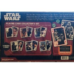 Star Wars Playing Card Collector Set (7 Card Decks, 5 Dice)